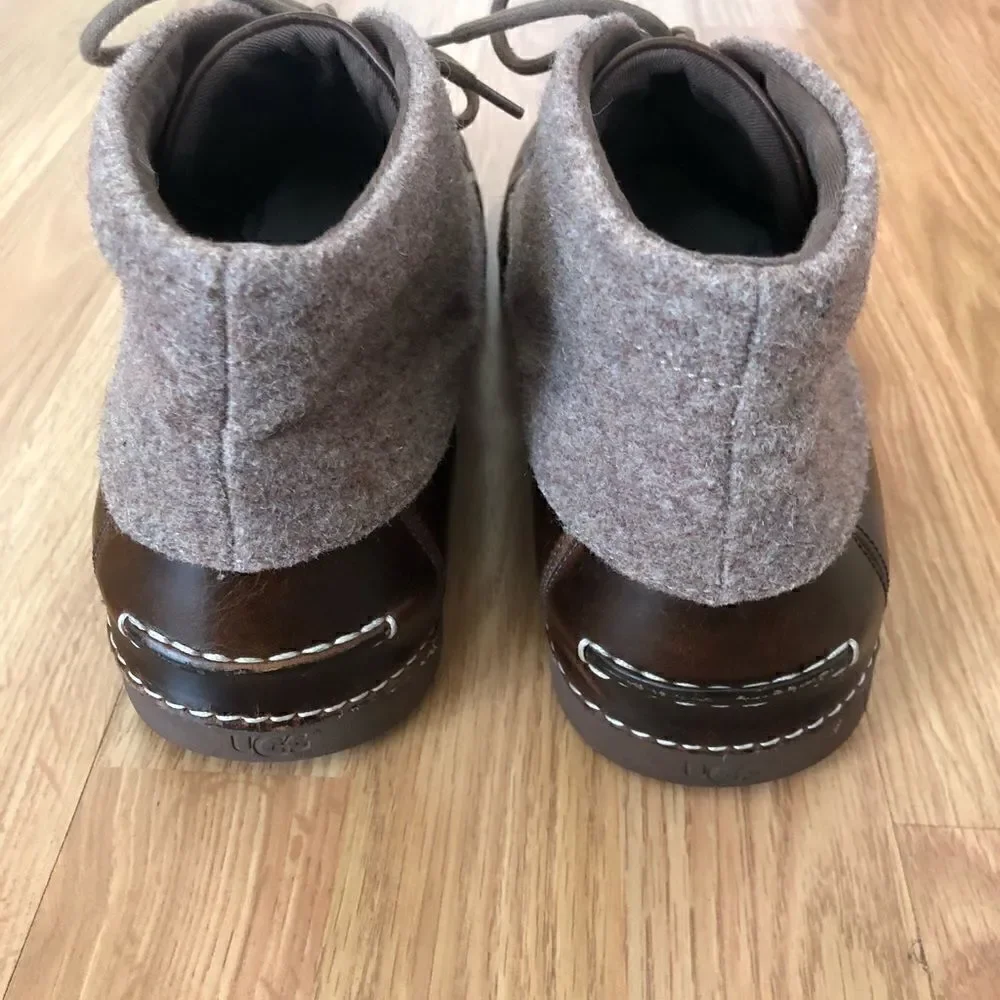 UGG Australia KALDWELL Brown Leather Wool Chukka Boots 1003885 VIBRAM